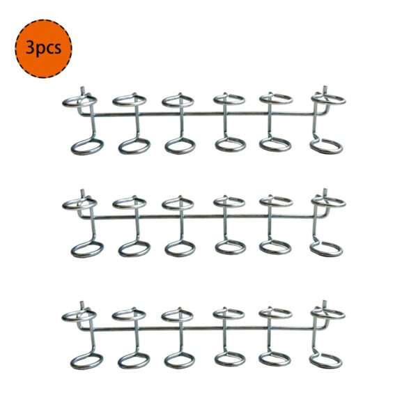 Pegboard Screwdriver Holders Organizer Pegboard Plier Holders Steel Peg Board Tool Utility Hooks Accessories Shelving Display Multi-Ring Tool Organizer Racks for Shop Store, Zinc Plated - Image 2
