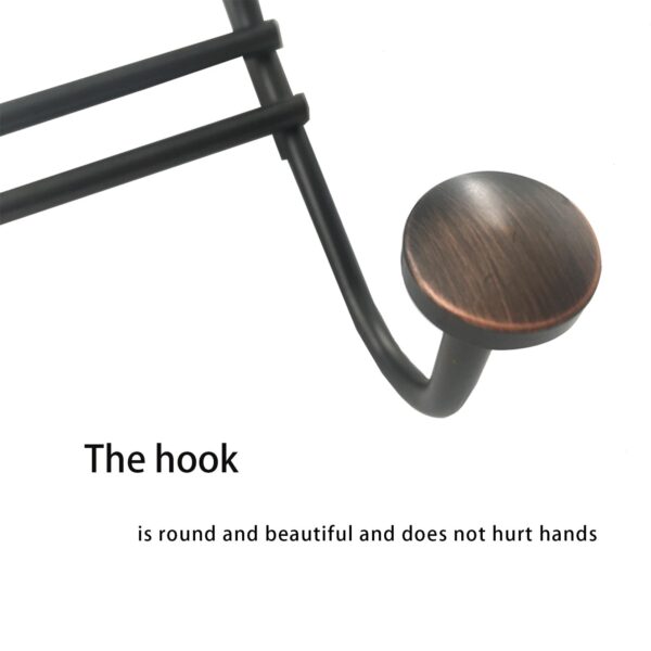Over The Door Hooks, Coat Racks for Hanging Clothes Hat Towel (Oil Rubbed Bronze, 1pcs) - Image 3