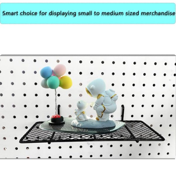8-Pack Pegboard Baskets & Trays, Container Holders, Pegboard Racks, Wire Shelf, Wall Organizer, Attachments for Organizing Various Tools, Workbench Accessories, Garage Storage (Black) - Image 4