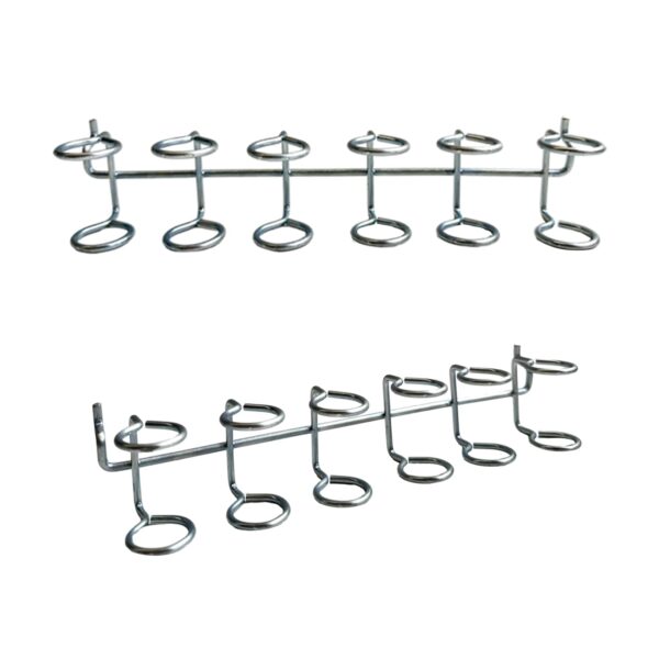 Pegboard Screwdriver Holders Organizer Pegboard Plier Holders Steel Peg Board Tool Utility Hooks Accessories Shelving Display Multi-Ring Tool Organizer Racks for Shop Store, Zinc Plated - Image 5