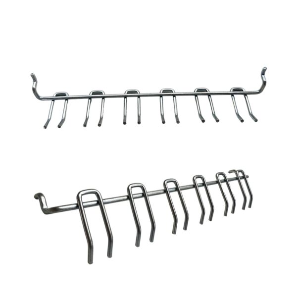 Pegboard Screwdriver Holders Organizer Pegboard Plier Holders Steel Peg Board Tool Utility Hooks Accessories Shelving Display Multi-Ring Tool Organizer Racks for Shop Store, Zinc Plated - Image 6