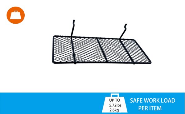 8-Pack Pegboard Baskets & Trays, Container Holders, Pegboard Racks, Wire Shelf, Wall Organizer, Attachments for Organizing Various Tools, Workbench Accessories, Garage Storage (Black) - Image 7